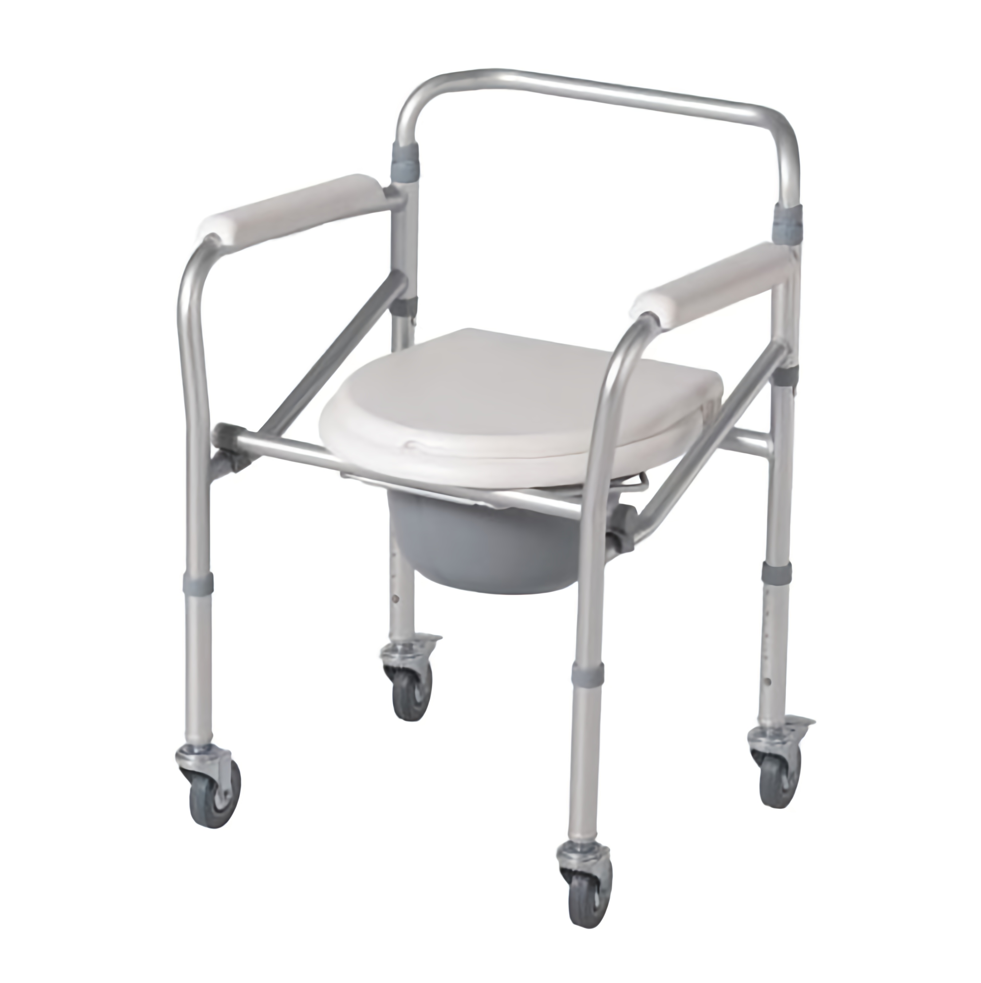 Commode Chair| Wheels | Fordable | Adjustable | Aluminium Frame