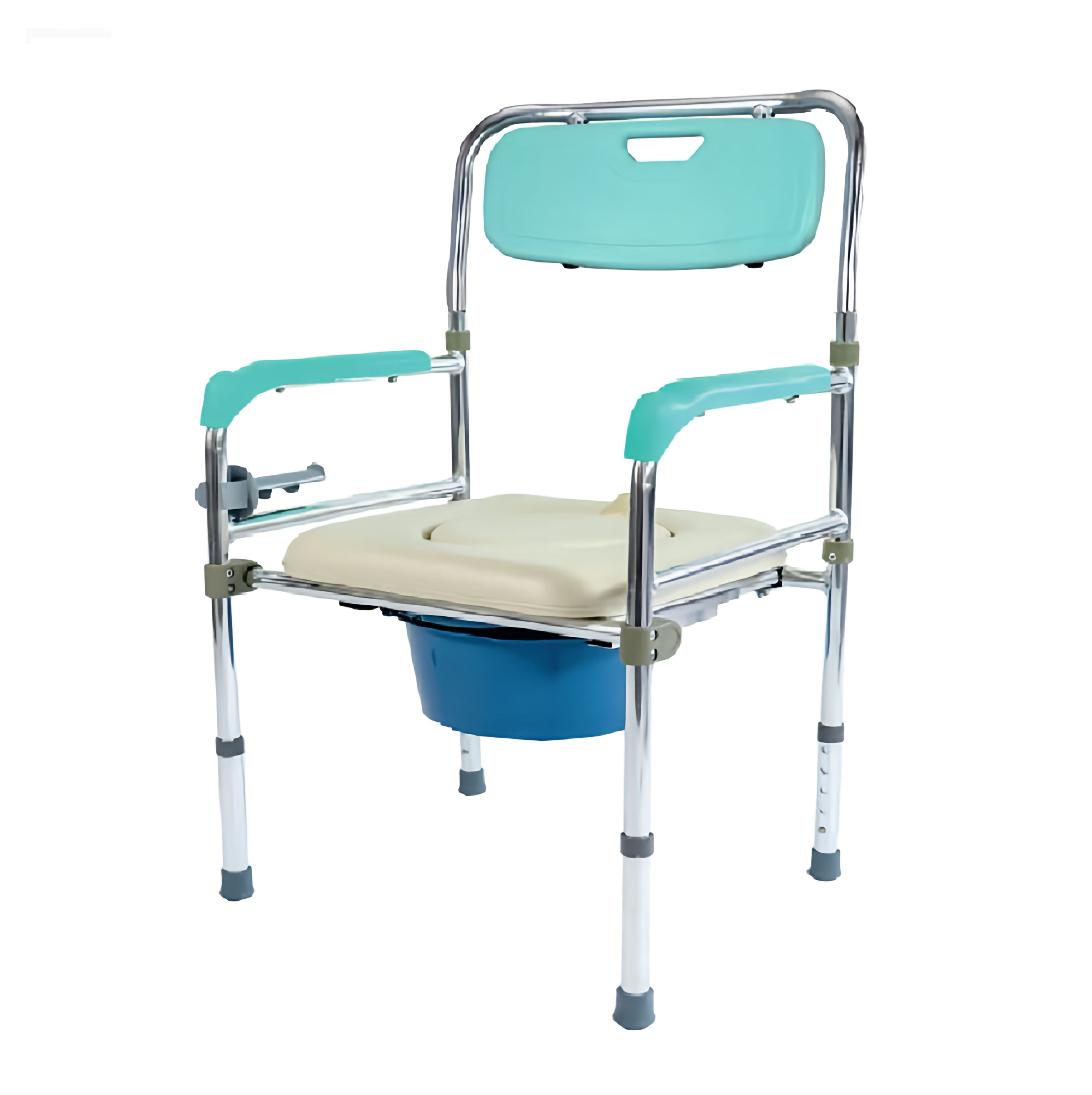 Shower Commode Chair | Foldable | Height Adjustable | Aluminium