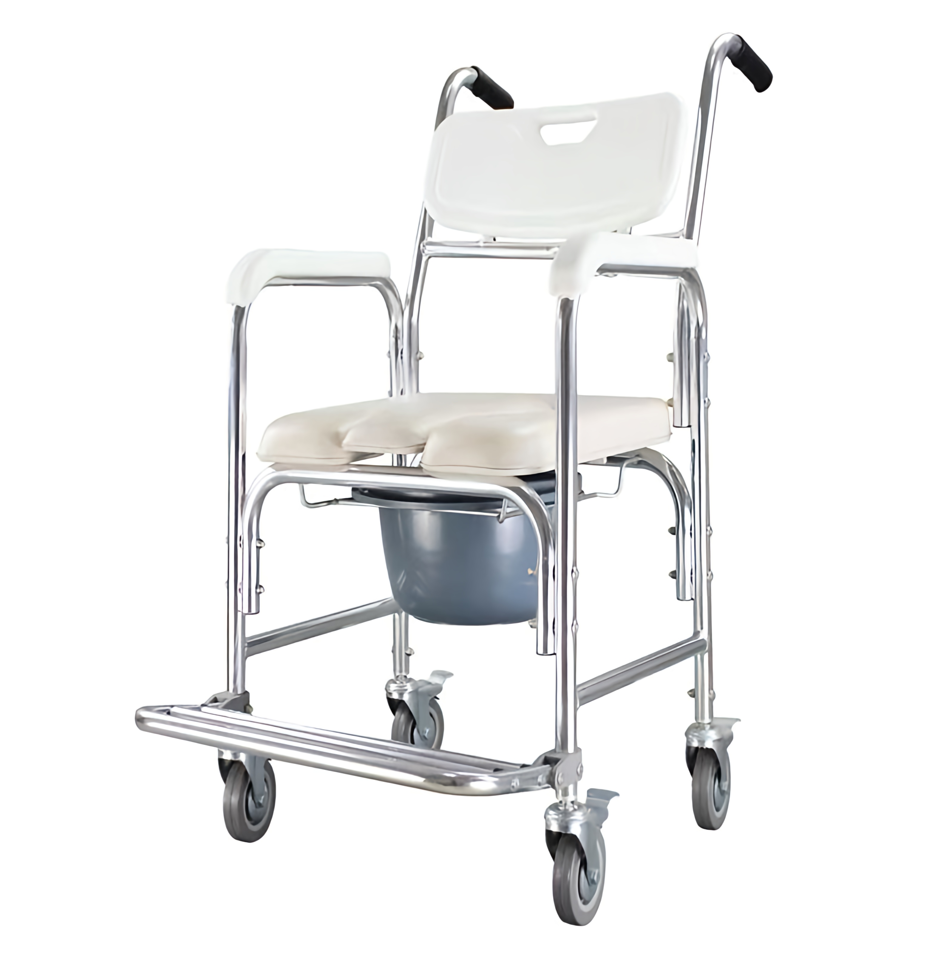 Shower Commode Chair| High/Low | U Types | 4 Castors With Brakes | Aluminum Frame