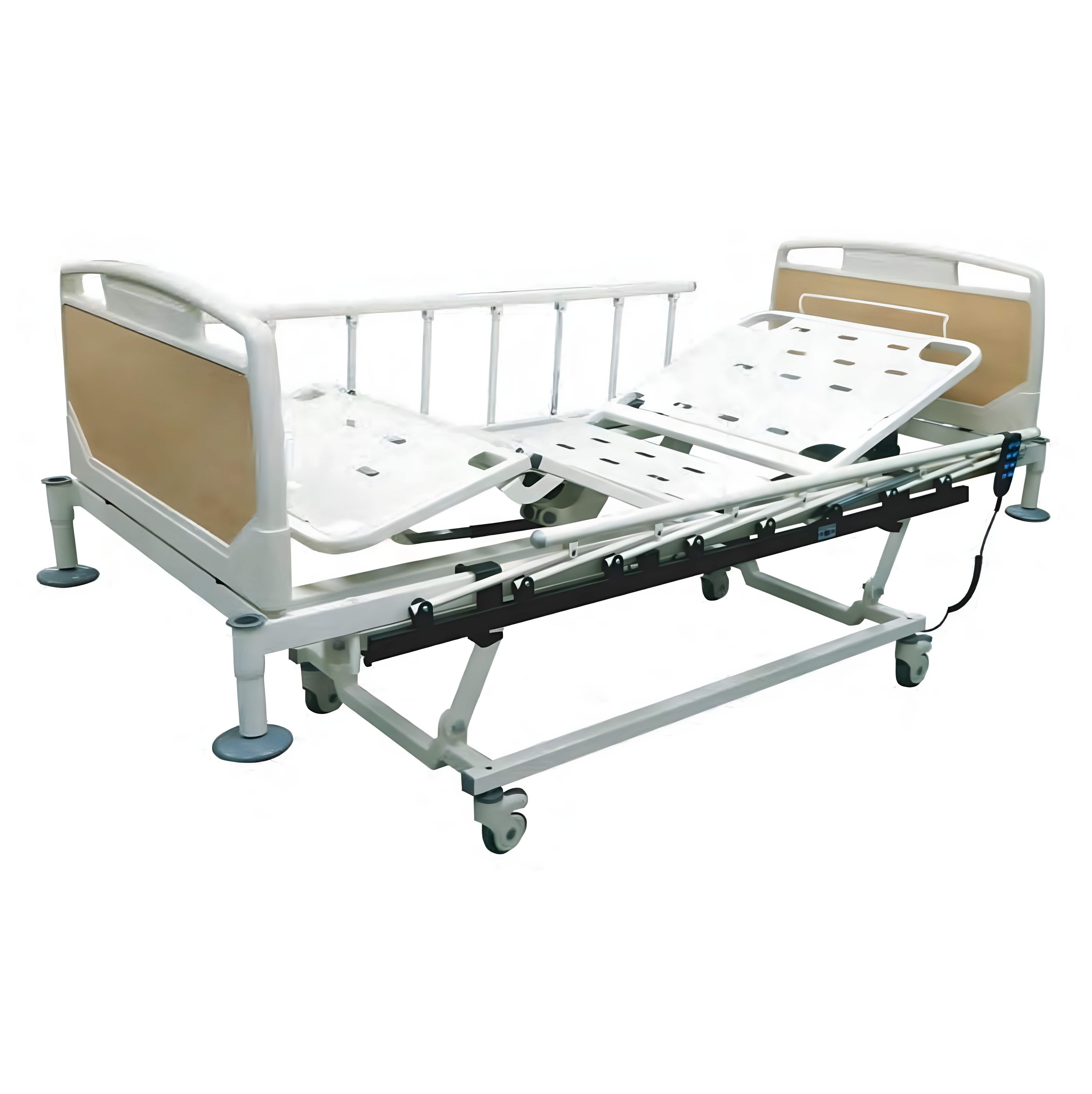 Hospital/Homecare Bed | ULTRA-LOW | Electric | 3 Crank Function (Completed Set)