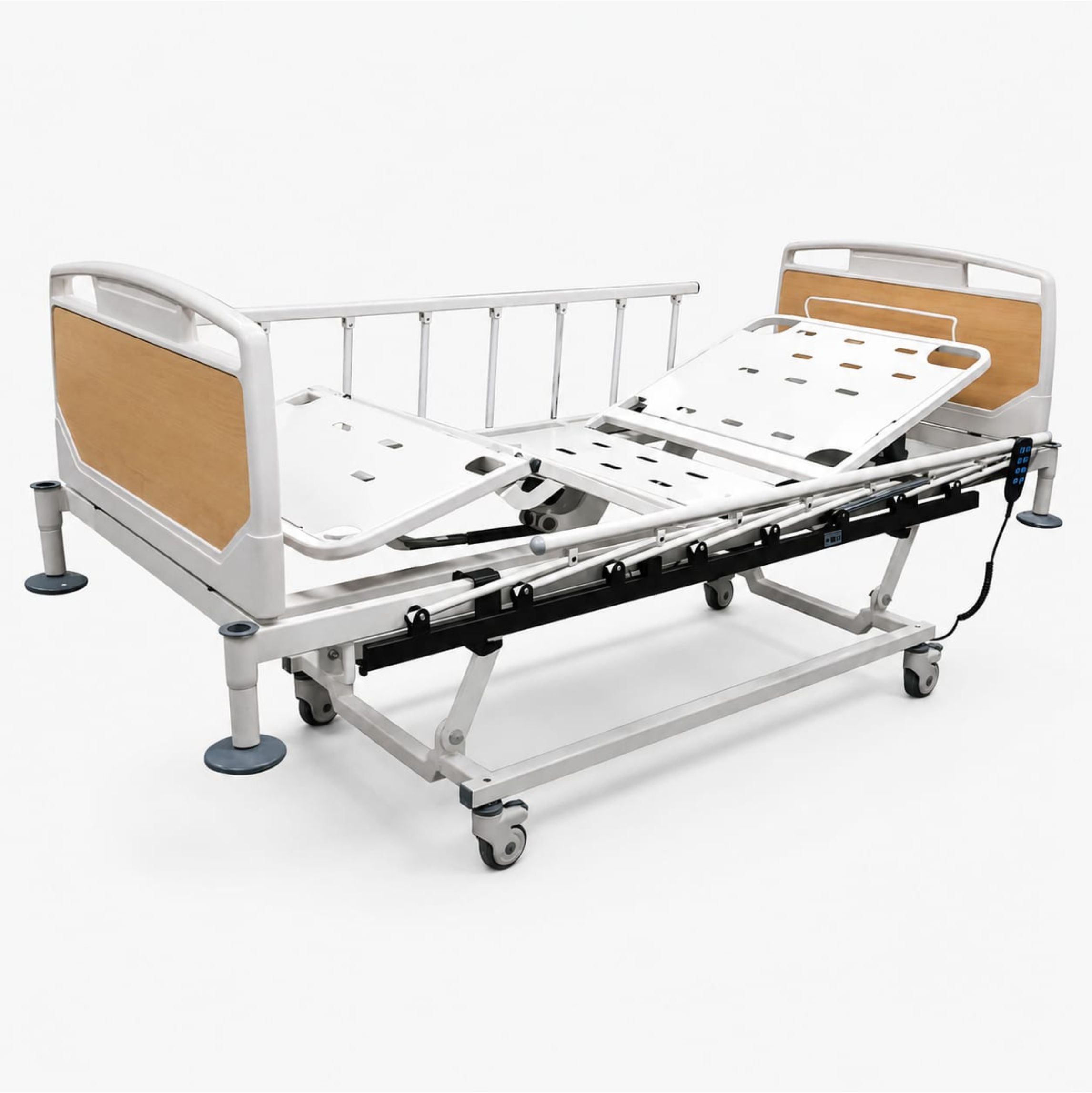 Hospital/Homecare Bed | ULTRA-LOW | Electric | 3 Crank Function (Completed Set)