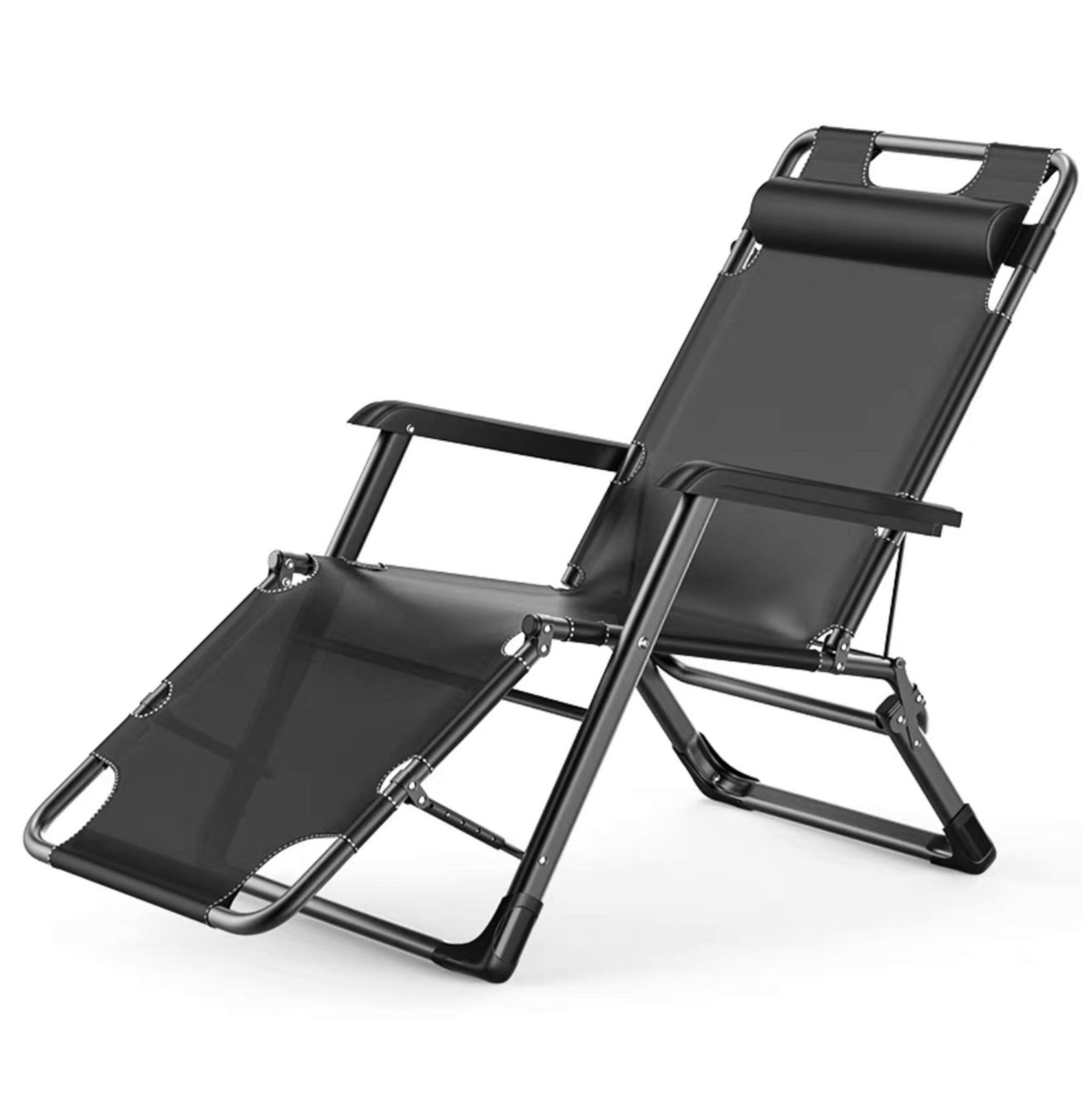Rest Chair (3in1) Folding | Half Laydown | Laydown (Standard) | Black