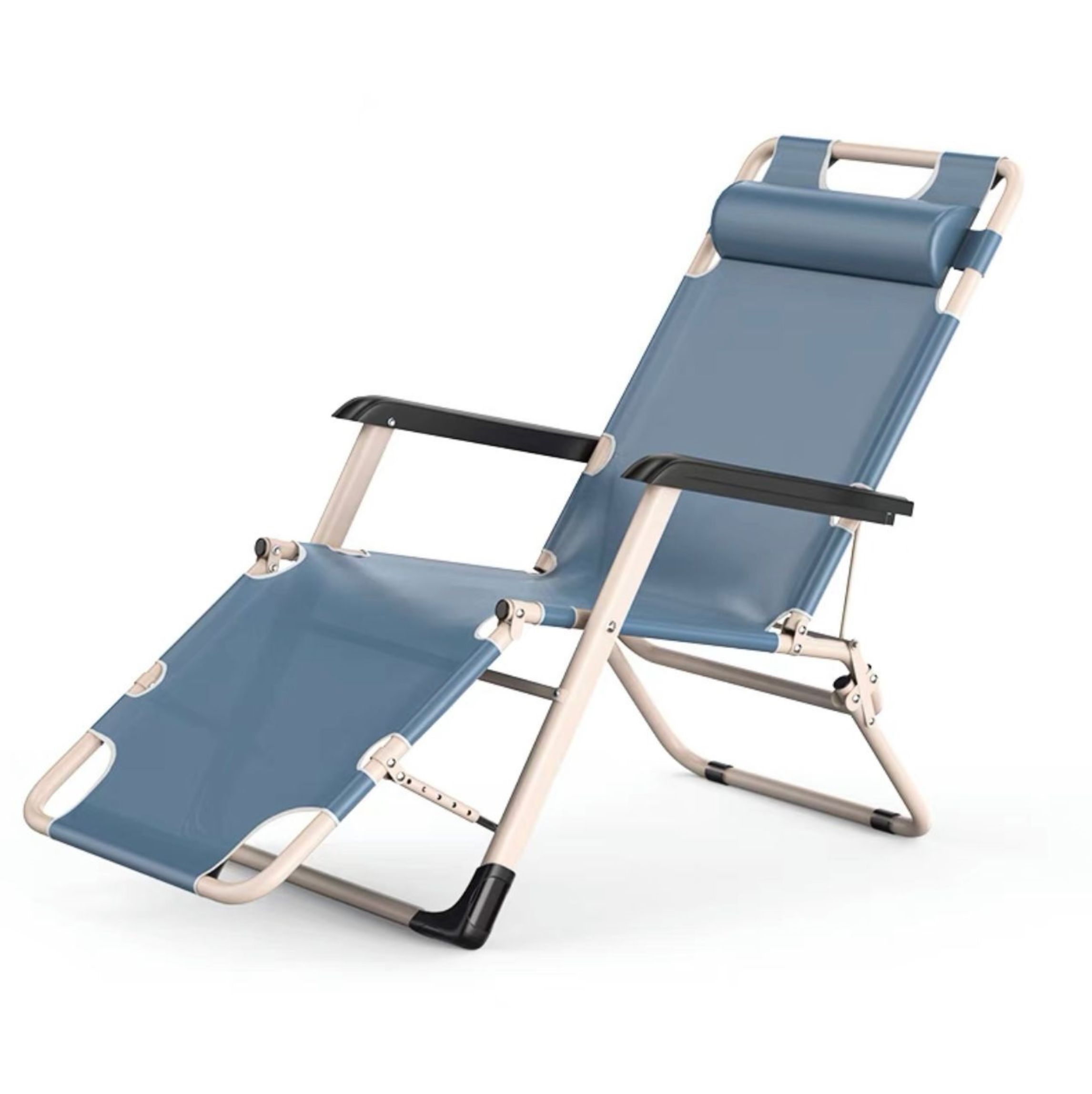 Rest Chair (3in1) Folding | Half Laydown | Laydown (Economy) | Light Blue
