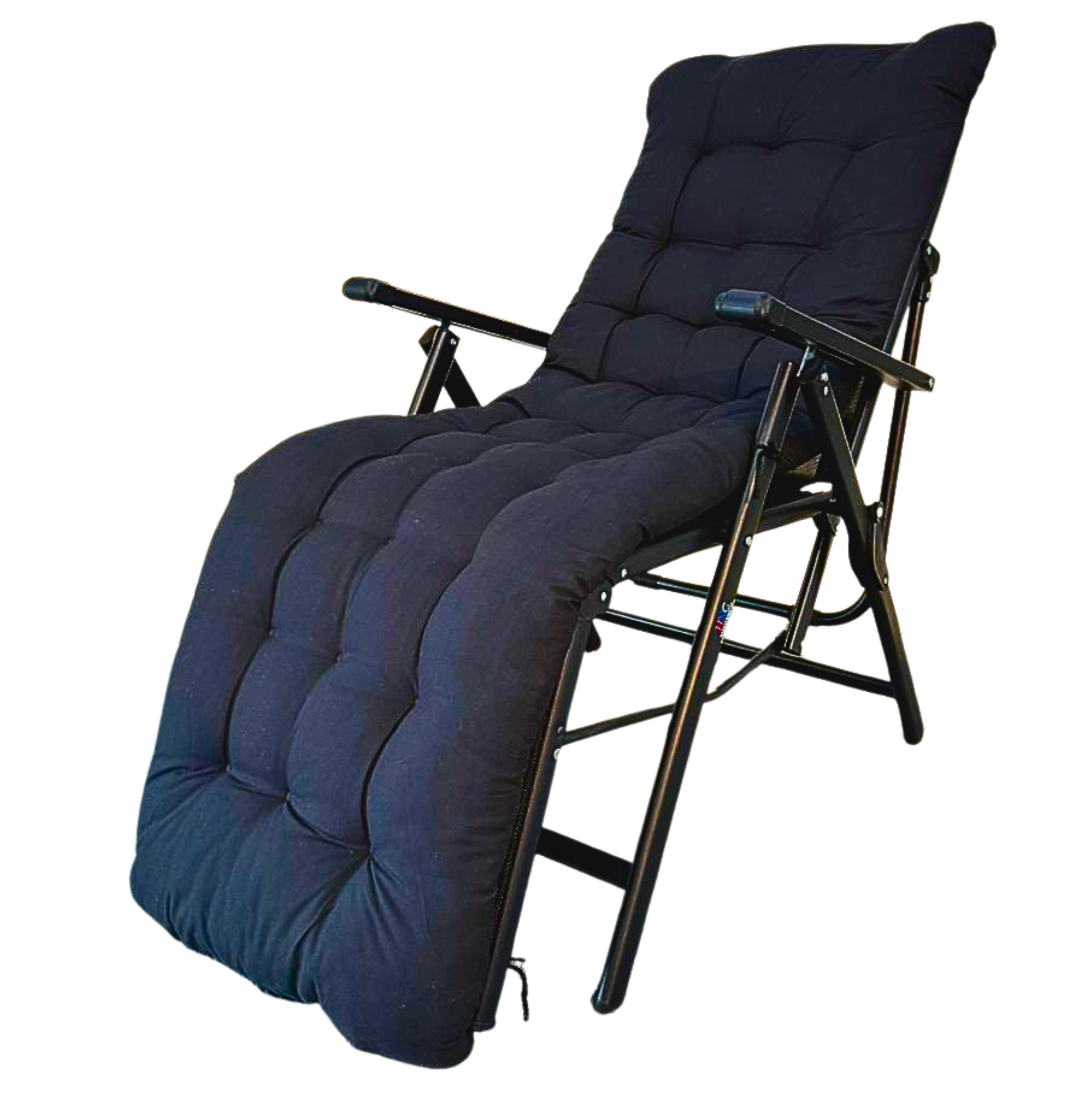 Rest Chair (3in1) Folding | Half Laydown | Laydown (Luxury) | Black | Cushion 