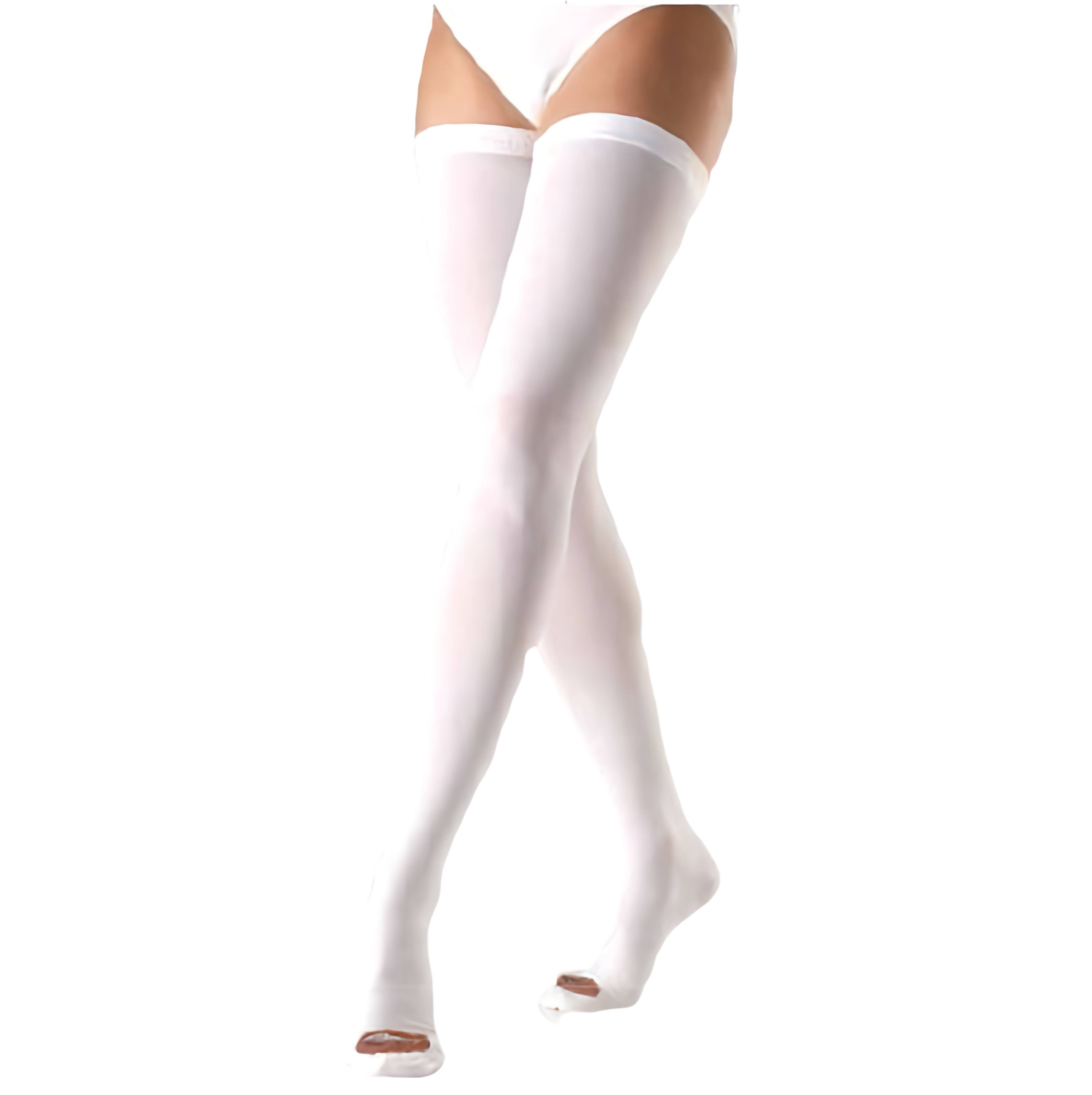 Medical Stocking | Thigh Length | Elastic | White