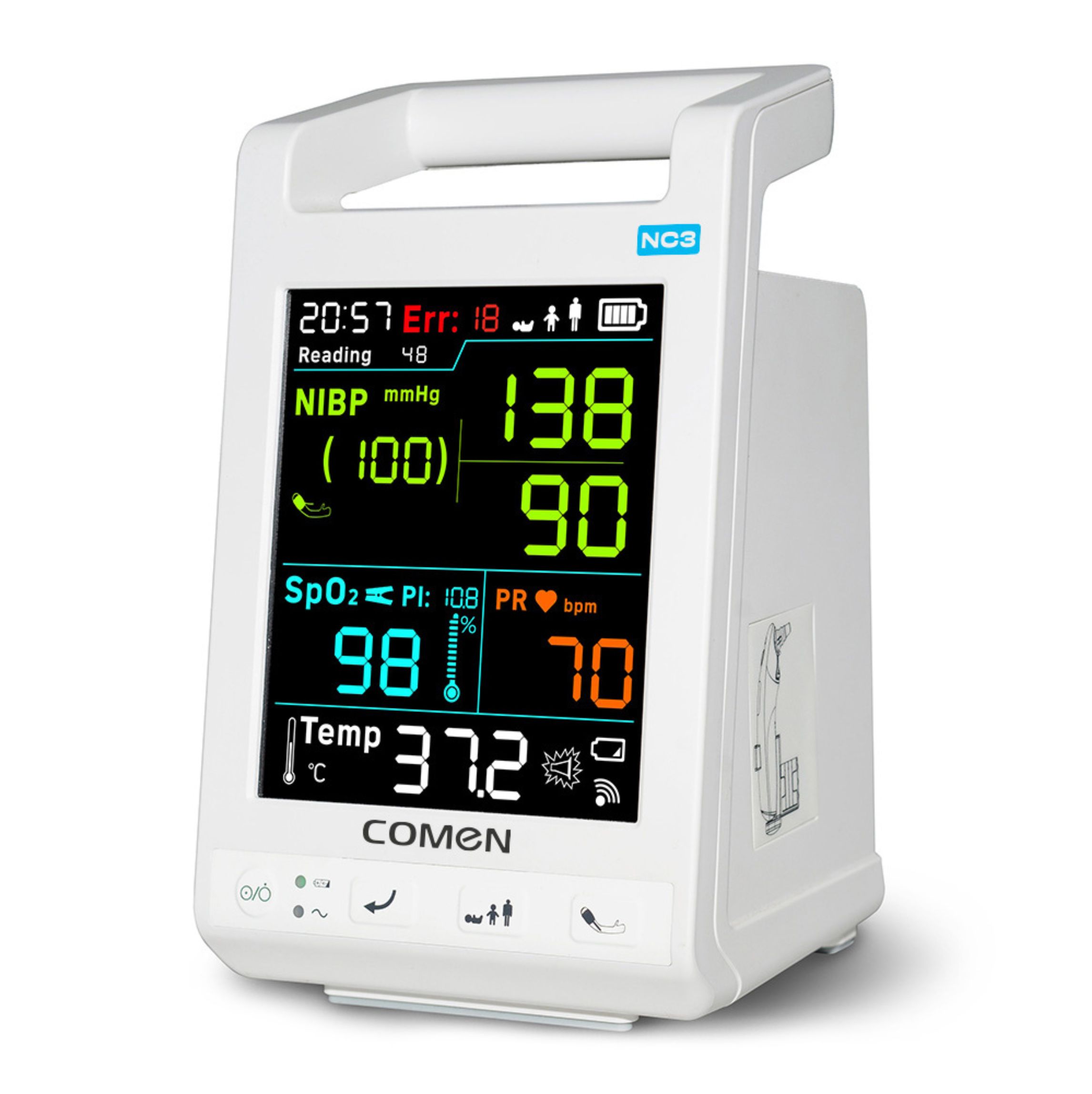 Vital Sign Monitor | COMEN NC3 | Blood Pressure | Pulse Oximeter 