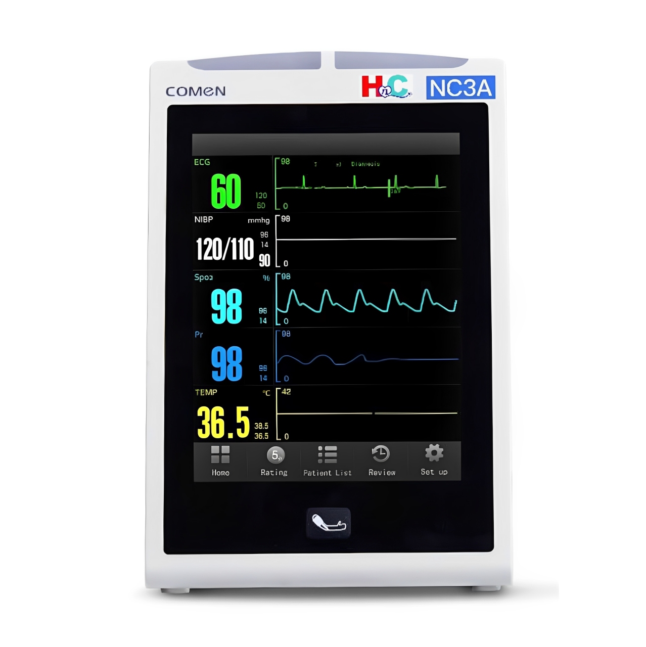 Vital Sign Monitor | COMEN  NC3A | Blood Pressure | Pulse Oximeter |  ECG | Thermometer 