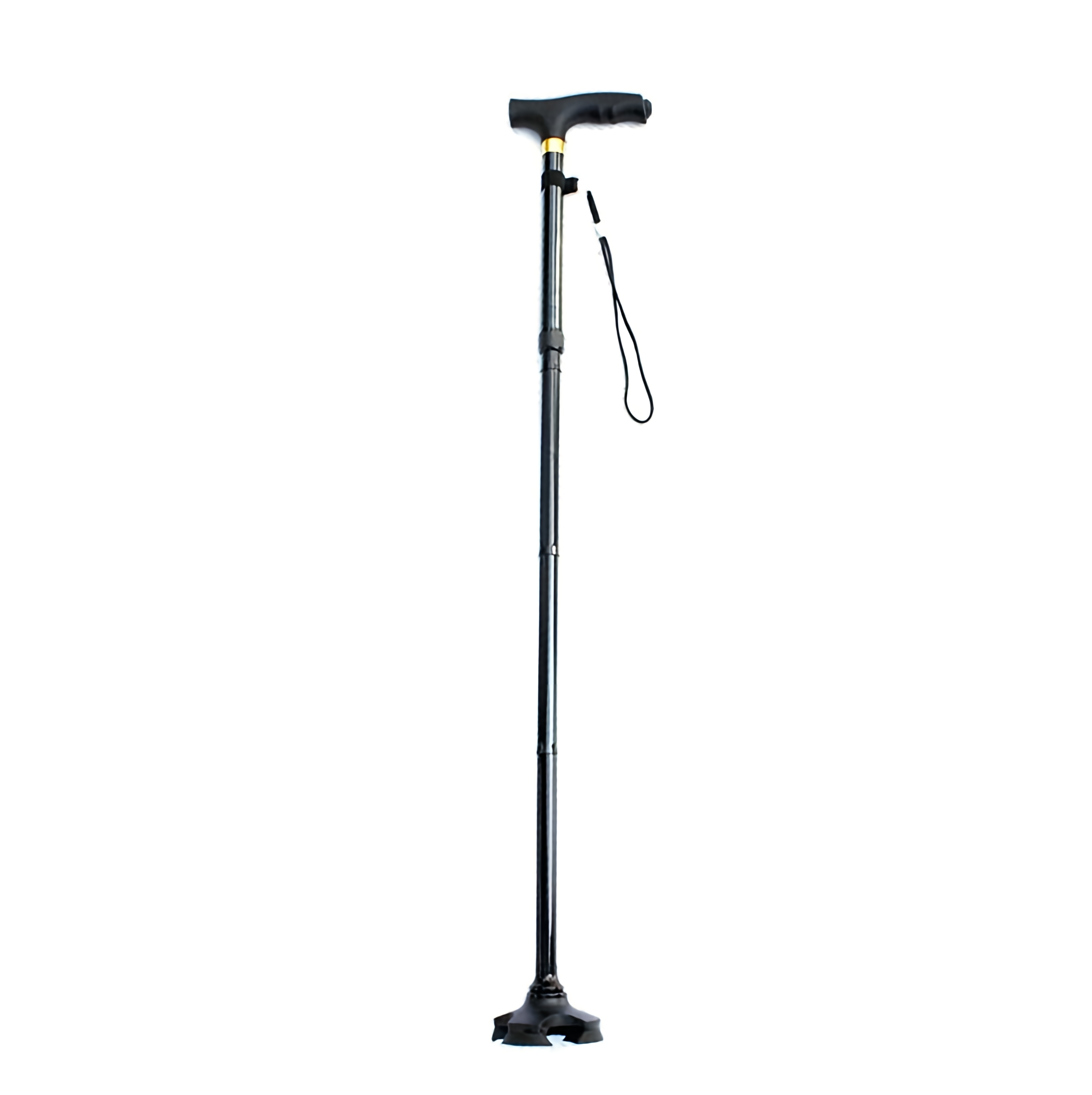 Walking Stick | Extra Wide Pivoting Base | Aluminium | Black