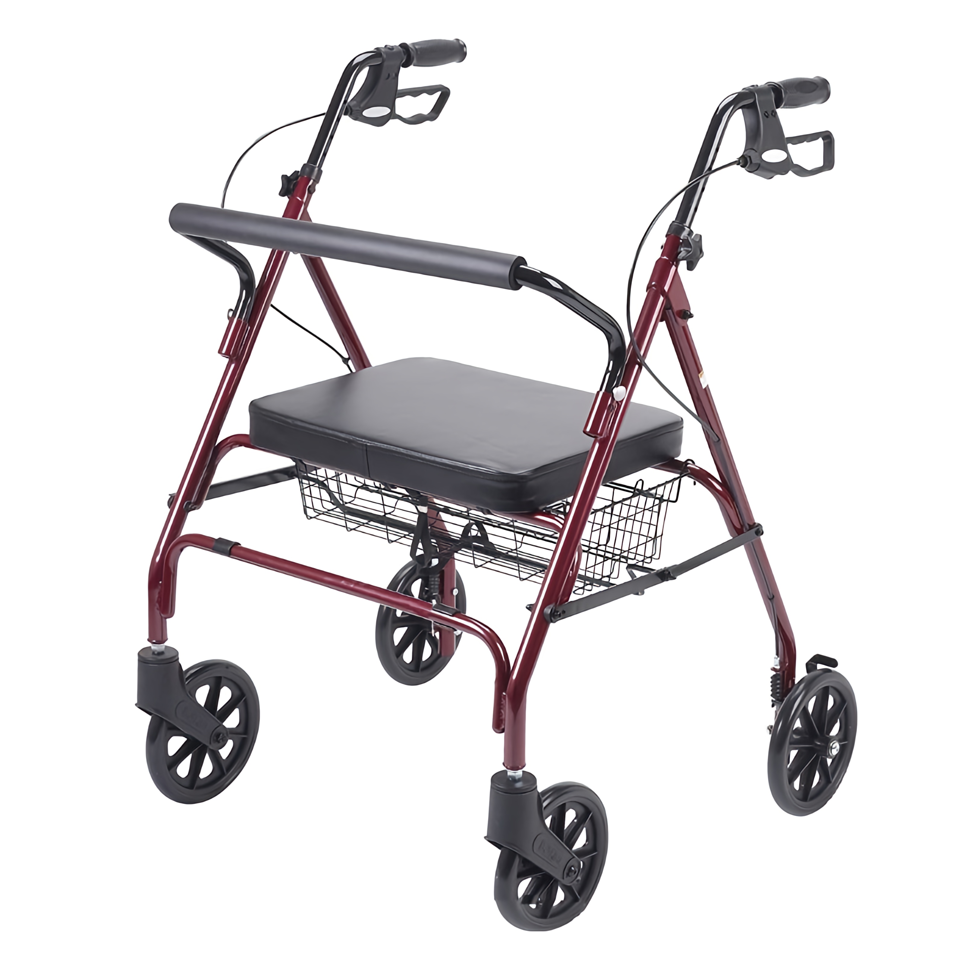 Rollator | Foldable | C/W Basket and Seat | 4 castors with Brakes | Aluminium