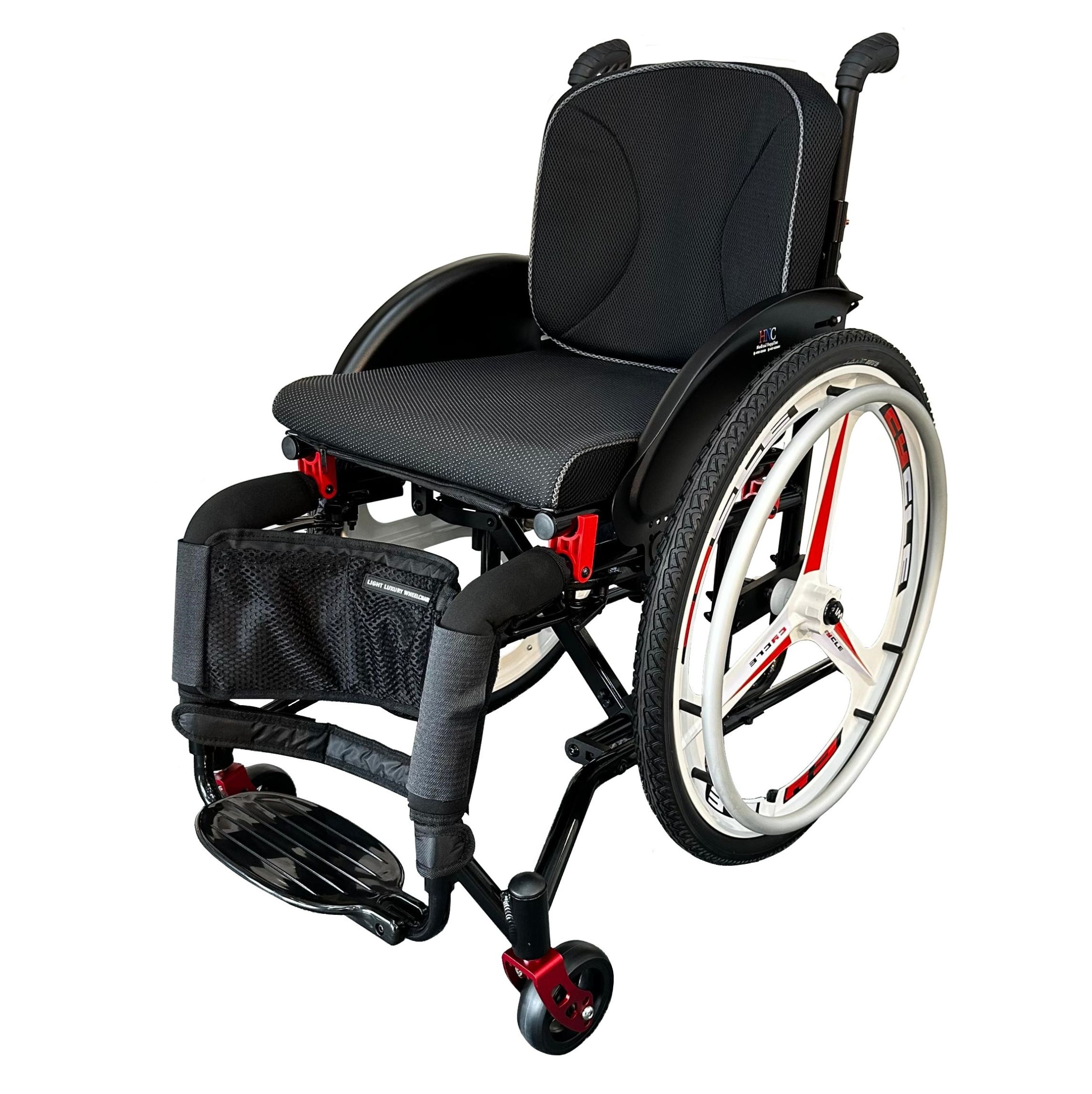 Advan Sport Wheelchair | Black & Red | Seat Width: 39cm 