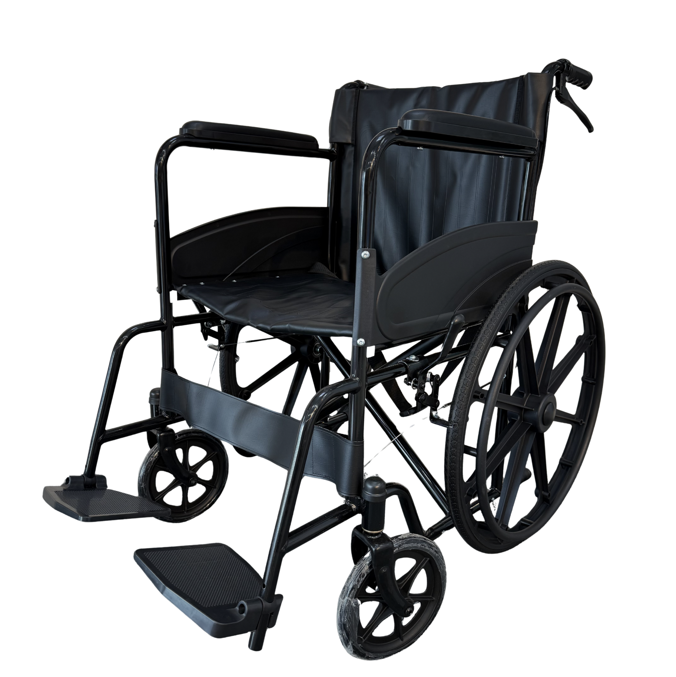Premium Standard Wheelchair  | Black Steel Frame  | Seat width: 51CM